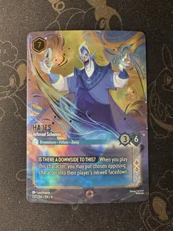 Disney Lorcana TCG Enchanted Hades Infernal Schemer Full Art Rare Card 237/204 - Image 1