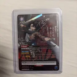 Signed UNION ARENA Attack on titan Levi UA23BT/AOT-1-011_SR ☆☆ JP NM 6/28 - Image 1