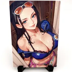 One Piece Nico Robin Sexy Anime Waifu Girl Doujin Lewd Goddess Story Art Card - Image 1