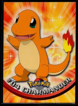 Charmander #4 Pokemon 1999 Topps TV Pokemon Card LP - Image 1