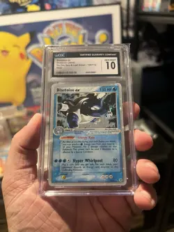 Pokemon TCG Blastoise EX Holo Rare Card Fire Red Leaf Green 104/112 CGC 10 - Image 1