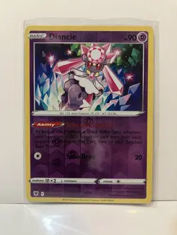 Diancie 068/189 Reverse Holo Rare Astral Radiance Sword & Shield Pokemon Card - Image 1
