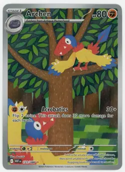 Archen 2025 White Flare Illustration Rare #131/086 Holo Pokemon Card - Image 1