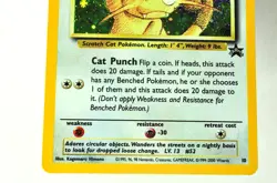 Pokemon card TCG Meowth No.10 Wizards Black Star Promos 2000 English MP Swirl - Image 3