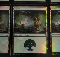 (10) NM FOIL FOREST #276 Phyrexia All Will Be ONE - Image 2