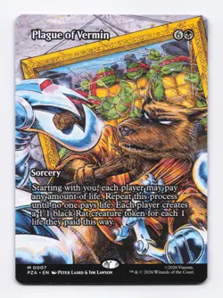 Plague of Vermin (Borderless) 0007 (M) MTG Teenage Mutant Ninja Turtles (PZA) - Image 1