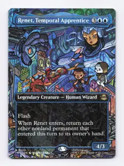 Renet, Temporal Apprentice (Borderless) 202 MTG Teenage Mutant Ninja Turtles TMT - Image 1