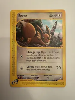 Eevee - Aquapolis 75/147 2002 - E Reader - Pokemon TCG - WOTC - NM Non Holo - Image 1