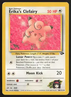 Pokemon TCG | Erika's Clefairy 40/132 | Uncommon | Gym Challenge | LP - Image 2