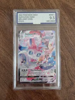 2022 Pokemon SWSH Brilliant Stars Sylveon VMAX Trainer Gallery TG15/TG30 AGS 9.5 - Image 1