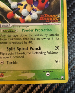 Ledian 23/109 Team Rocket Returns Reverse Holo Vintage 2004 Pokemon LP TCG Rare - Image 4