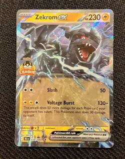 Pokemon Zekrom ex 034/086 Ultra Ball League Stamp TOP PRIZE SEA Stamp Promo - Image 1