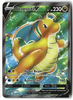 Dragonite V ⭐ 076/078 Holo Rare Ultra Pokemon GO 2022 Pokemon NM - Image 1