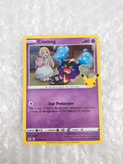 Cosmog Pokemon Celebrations 25th Anniversary Holo Rare 013/025. NM - Image 1