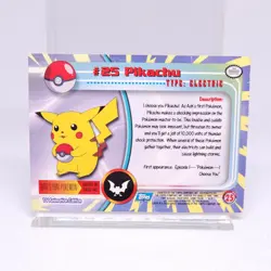 Pokemon Pikachu #25 Topps TV Animation Series 1 Non-Holo 1st Print - Image 4