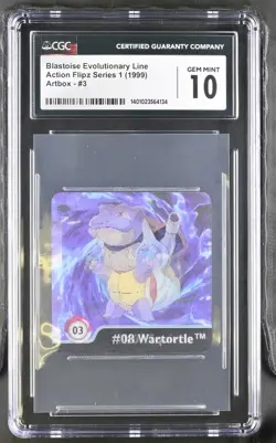 1999 Blastoise Evolutionary Line Pokemon Lenticular Action Flipz #03 CGC 10 - Image 1
