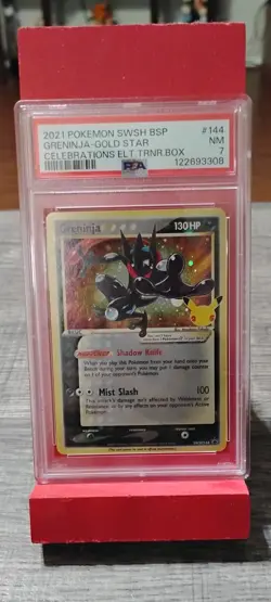 Greninja Gold Star Celebrations Promo 2021 Pokemon PSA 7 #144 Hyper Swirl - Image 1