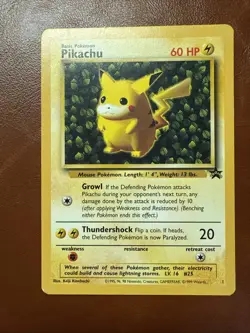 1999 Pokemon WOTC Vintage - Pikachu #1 Black Star Promo - Image 1