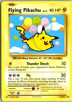 Flying Pikachu Secret Rare XY - Evolutions 110/108 NM Pokemon - Image 1