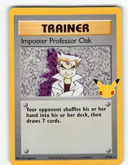 IMPOSTER PROFESSOR OAK 73/102 CELEBRATIONS: CLASSIC COLLECTION POKEMON NM - Image 2