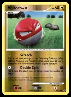 2008 Diamond & Pearl - Stormfront Reverse Holo Voltorb #80 - Image 1