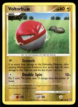 2008 Diamond & Pearl - Stormfront Reverse Holo Voltorb Basic/Common #80 - Image 1