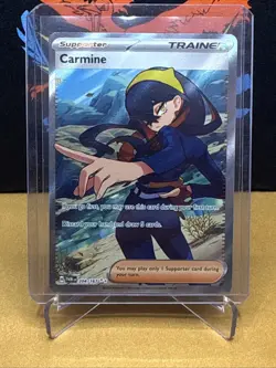 Pokemon TCG Carmine Full Art Trainer Twilight Masquerade Ultra Rare Holo - Image 1