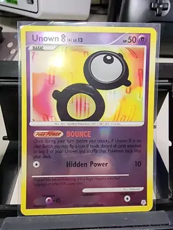 Pokemon TCG - Unown B Diamond & Pearl 66/130 Reverse Holo LP - Image 1