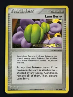 Pokemon Lum Berry 78/106 Reverse Holo EX Emerald - HP - Image 1