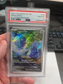 2023 POKEMON PAL EN-PALDEA EVOLVED ILLUSTRATION RARE #194 HERACROSS PSA 10 - Image 1