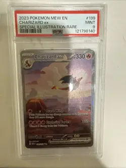 2023 POKEMON MEW EN-151 SPECIAL ILLUSTRATION RARE #199 CHARIZARD EX PSA 9 - Image 1