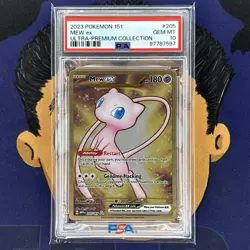 💎PSA 10 GEM MINT 2023 Pokemon EN-151 MEW EX #205 Ultra Premium Metal Promo - Image 2