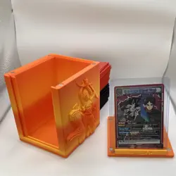 Anime Deck Boxes Custom fits 100 Cards + Front Card Display Top Loader 3D Print - Image 2