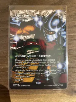 Raph's Jitte Legendary Artifact Equipment 0019 TMNT Magic The Gathering Card - Image 1