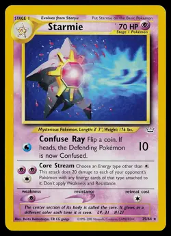 Pokemon Card - Starmie Neo Revelation 25/64 Rare - Image 1