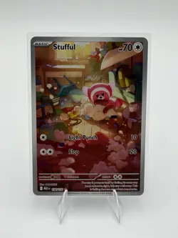 Stufful 154/132 ME01: Mega Evolution Illustration Rare Pokemon Card NM - Image 1