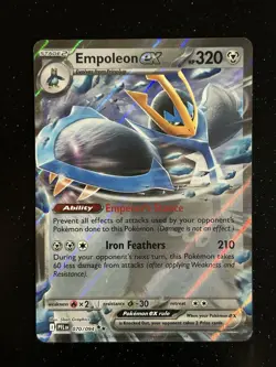 Empoleon EX 🐧 Phantasmal Flames 70/94 Ultra Rare Holo Pokemon Card TCG NM - Image 1