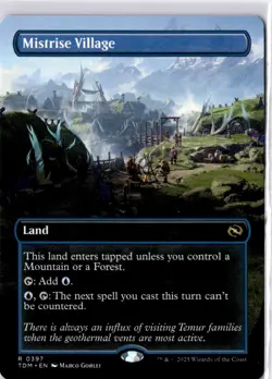 Mistrise Village (Borderless) Tarkir: Dragonstorm Regular NM R 0397 - Image 1