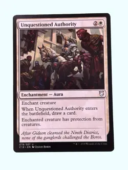 Unquestioned Authority, Commander 2018, NM Near Mint, Magic the Gathering MTG - Image 1