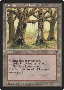 Havenwood Battleground (96) – Fallen Empires FEM – MTG Magic the Gathering - Image 1