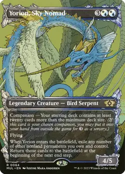 1x Yorion, Sky Nomad - Extended Art Showcase NM Eng MTG - Multiverse Legends - Image 1