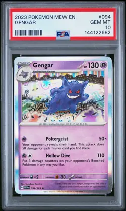2023 POKEMON MEW EN-151 #094 GENGAR PSA 10 - Image 1