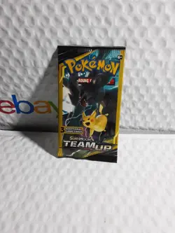 Pokemon Sun and Moon Team Up 3 Card Mini Booster Packs Complete Art Set Lot of 4 - Image 2