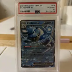 BLASTOISE ex 2023 Pokemon Scarlet Violet 151 9/165 PSA 10 GEM MINT - Image 1