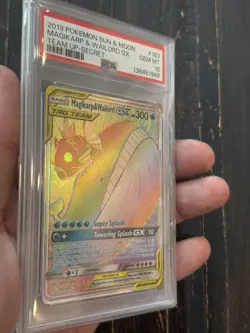 Pokemon Magikarp & Wailord GX Secret Rare Holo Team Up 183/181 PSA 10 2019 - Image 3