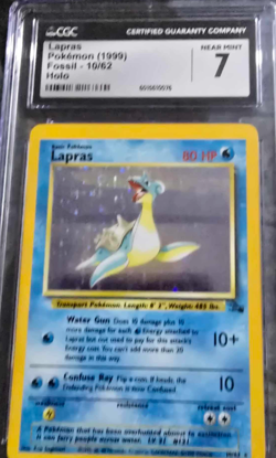 Lapras 10/62 PSA 7 NM Holo 1999 Pokemon Fossil - Image 1