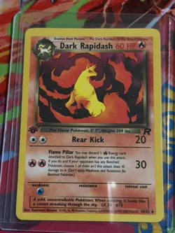 1st Edition Dark Rapidash 44/82 - Team Rocket Near Mint - Image 1