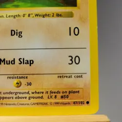 Diglett 47/102 Shadowless - Pokemon Base Set Vintage - NM - Image 4
