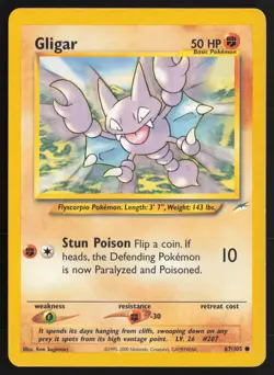 Pokemon TCG | Gligar 67/105 | Common | Neo Destiny | Lightly Played - Image 2