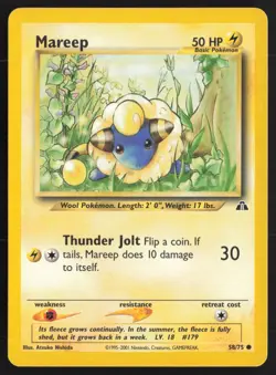Pokemon TCG | Mareep 58/75 | Common | Neo Discovery | Lightly Played - Image 2